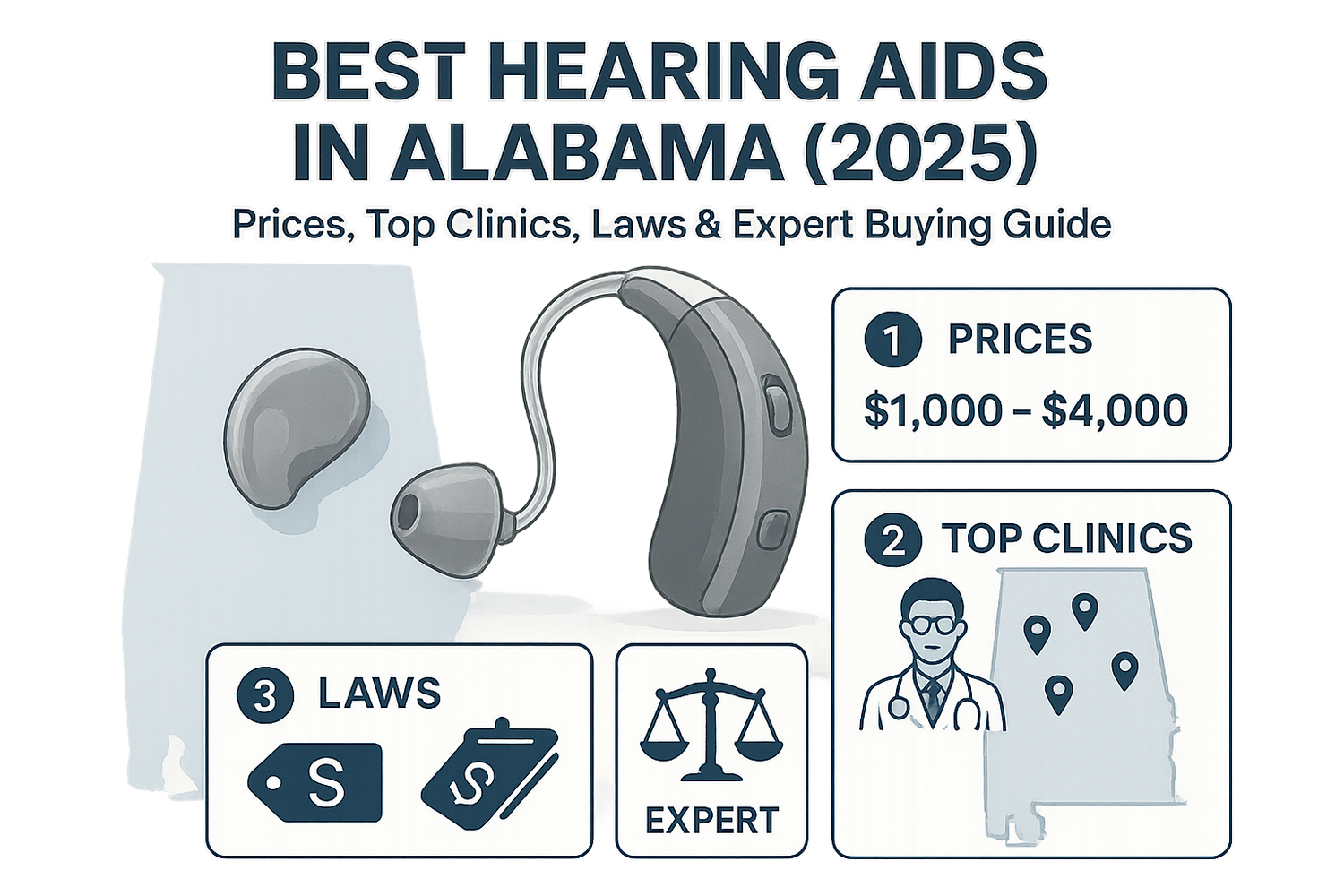 Best Hearing Aids in Alabama: Prices, Top Clinics, Laws & Expert Buying Guide