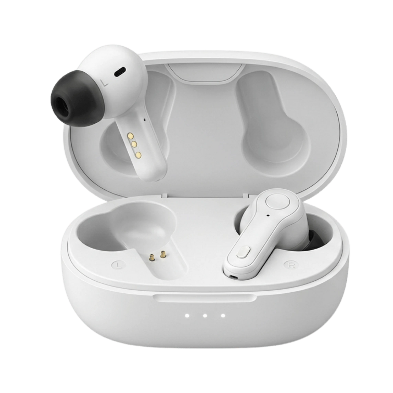 Panda Air OTC-Hörgeräte im Earbud-Stil mit ihrem wiederaufladbaren Ladeetui