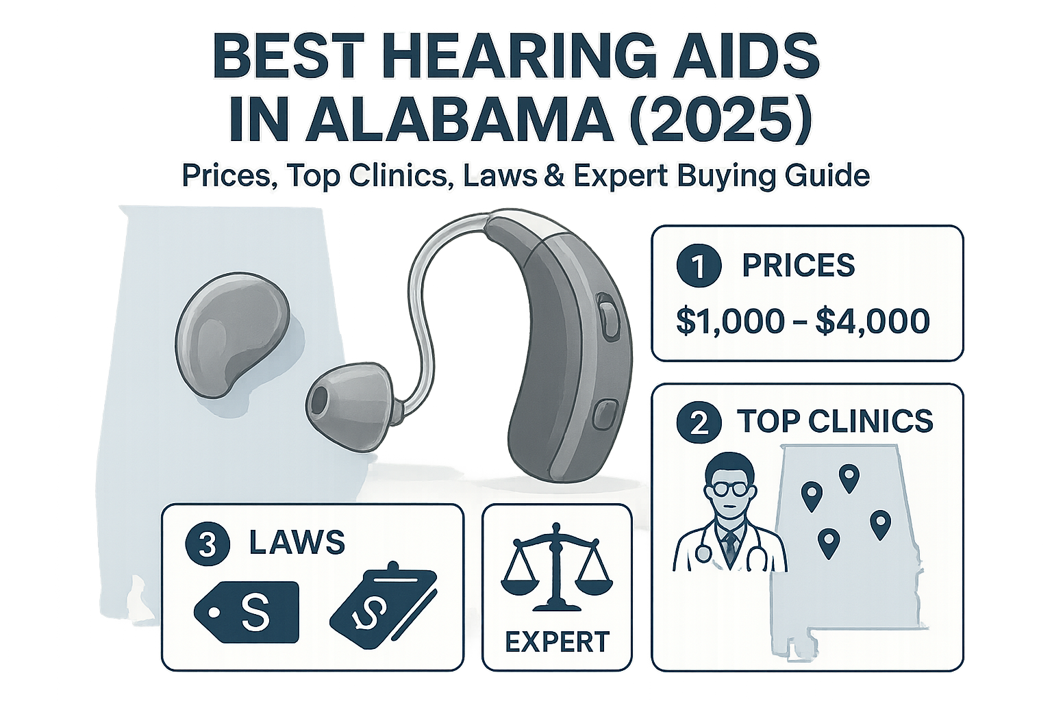 Best Hearing Aids in Alabama: Prices, Top Clinics, Laws &amp; Expert Buying Guide