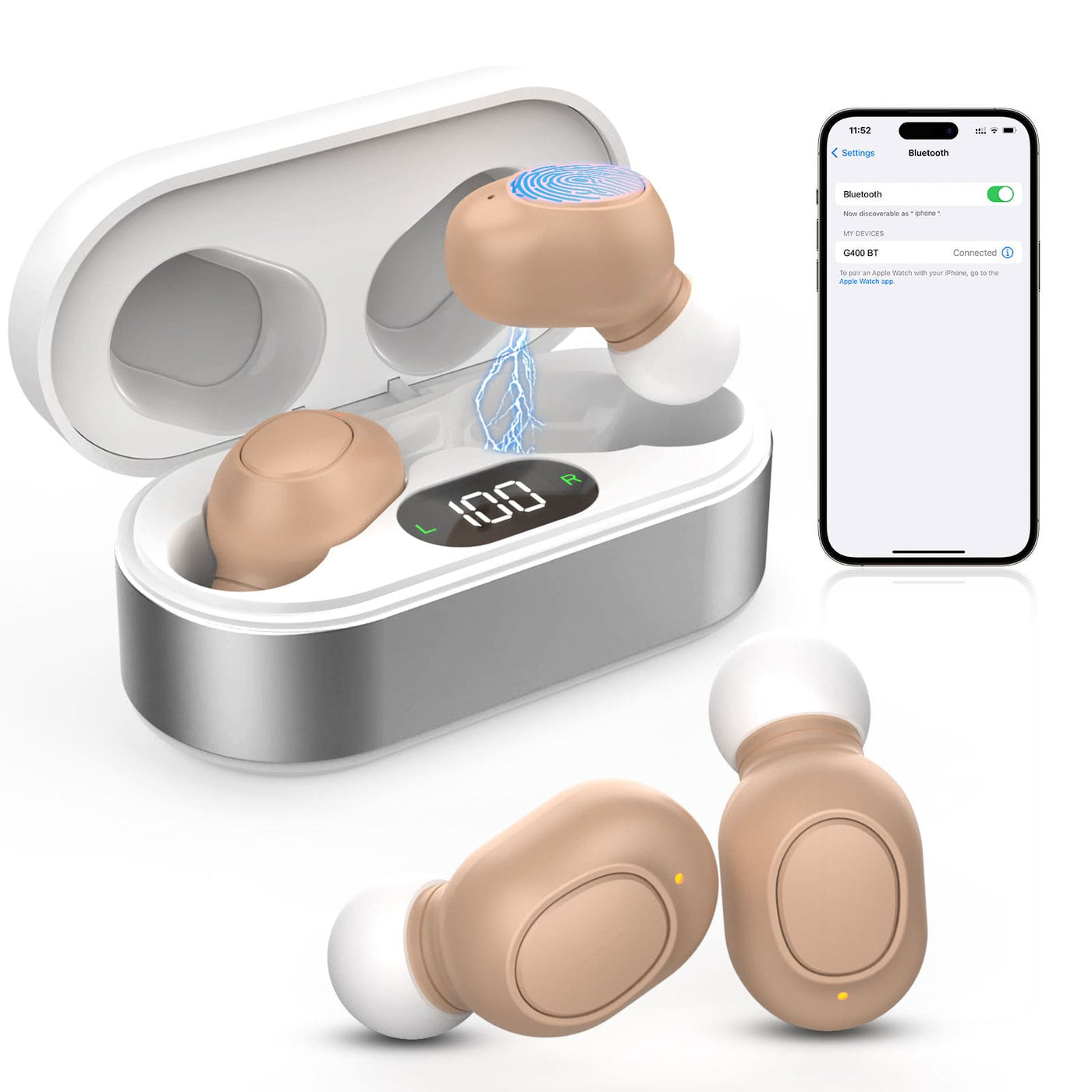 Panda Hearing Aids SyncConnect+ Bluetooth Rechargeable Hearing